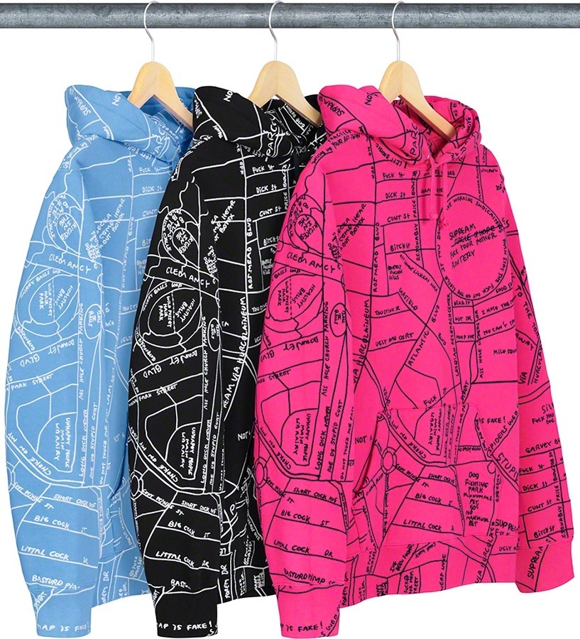Gonz Embroidered Map Hooded Sweatshirt